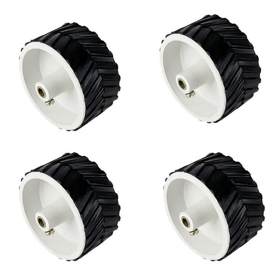 7 X 4 Cm Gear Motor Robot Wheel, Tyres for 6 mm Shaft Geared Dc Motor - 4 Pieces Robotics Science Project-Robocraze