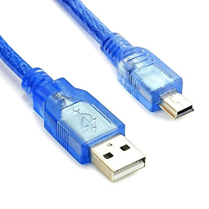 Mini USB 2.0 Cable 1 foot (Colour May Vary)-Robocraze