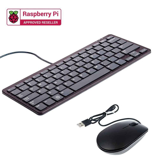 Raspberry Pi Keyboard and Mouse Kit (Black & Grey) – Official Raspberry Pi Keyboard & Mouse combo. -Robocraze