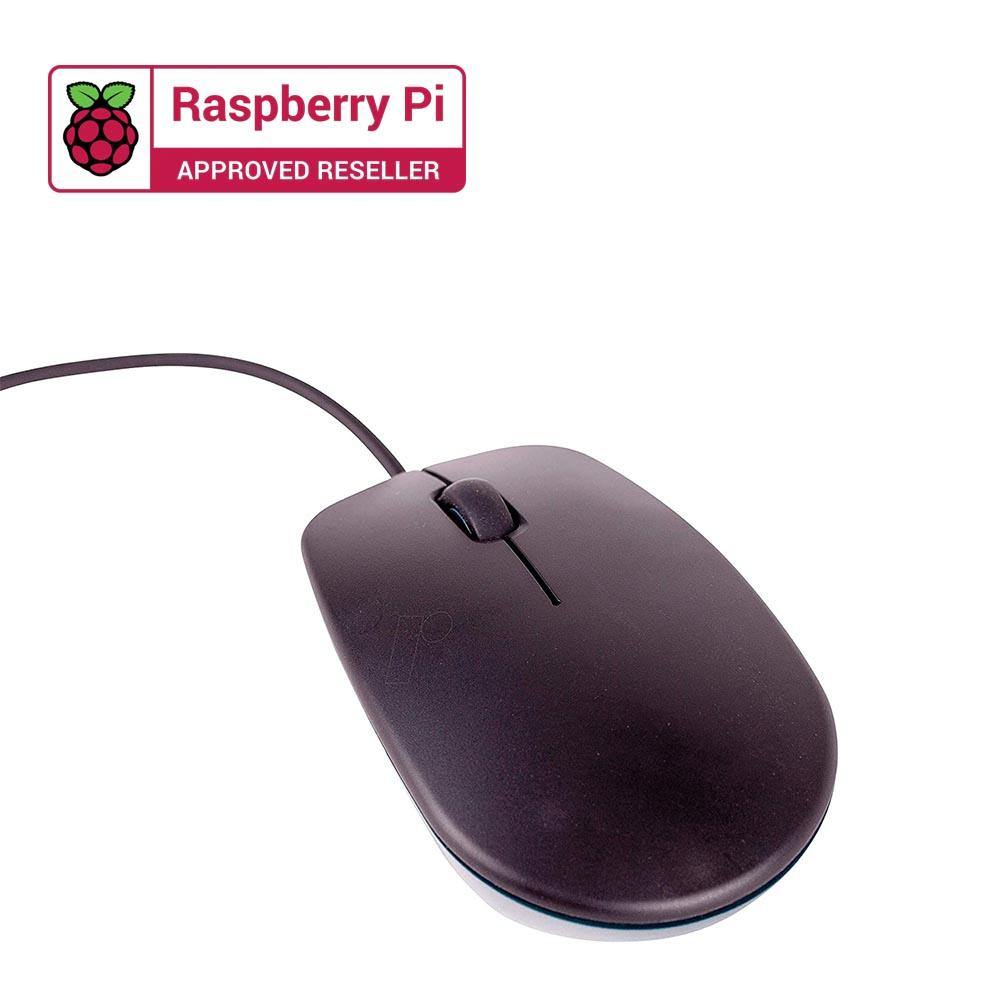 Raspberry Pi Official Mouse Black – Ergonomic Raspberry Pi Mouse with a sleek black design. -Robocraze