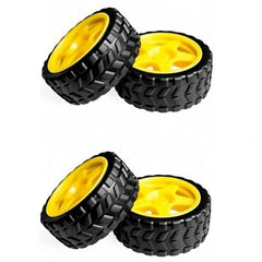 BO Motor Wheels (4 pcs) – Set of BO motor and wheels for DIY robotics – Robot Wheels and Chassis - Robocraze