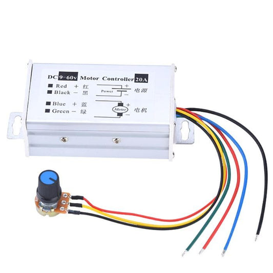 9-60V 20A DC Motor Speed Controller – Adjustable motor speed controller for industrial motors – Robocraze