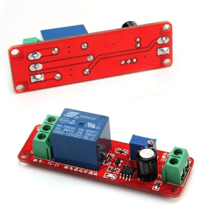 Time Delay Relay Module (0-10 seconds) – Adjustable time delay relay for automation. -Relay Module -Robocraze