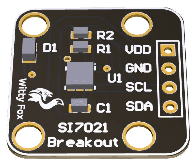 Witty Fox - SI7021 Humidity Temperature Sensor Breakout Board-Robocraze