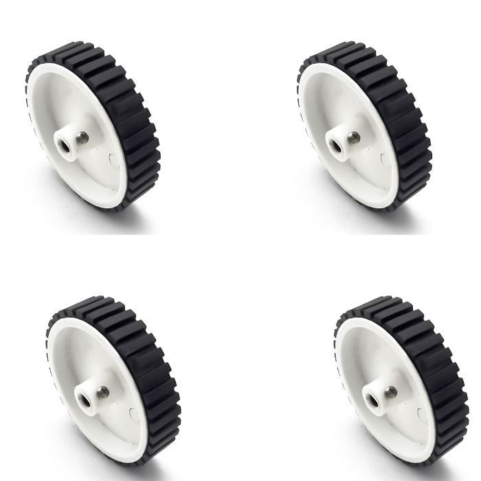7 X 2 Cm Gear Motor Robot Wheel, Tyres for 6 mm Shaft Geared Dc Motor - 4 Pieces Robotics Science Project-Robocraze
