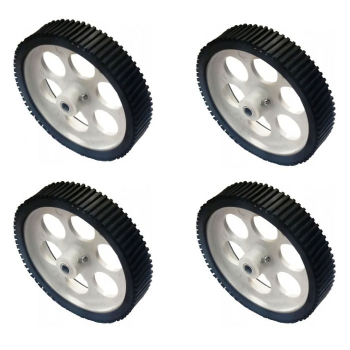 10 X 2 Cm Gear Motor Robot Wheel, Tyres for 6 mm Shaft Geared Dc Motor - 4 Pieces-Robocraze