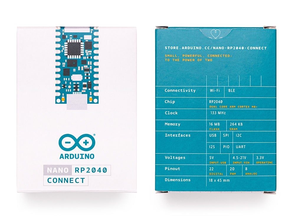 Arduino Nano RP2040 Connect (No Header) – RP2040 board with WiFi -Original Arduino Board -Robocraze