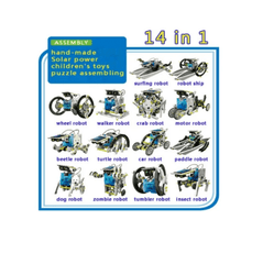 14-in-1 Educational DIY Solar Transformers Robot Toy – Eco-friendly DIY Kits, STEM Kits, Robot Kits -Robocraze