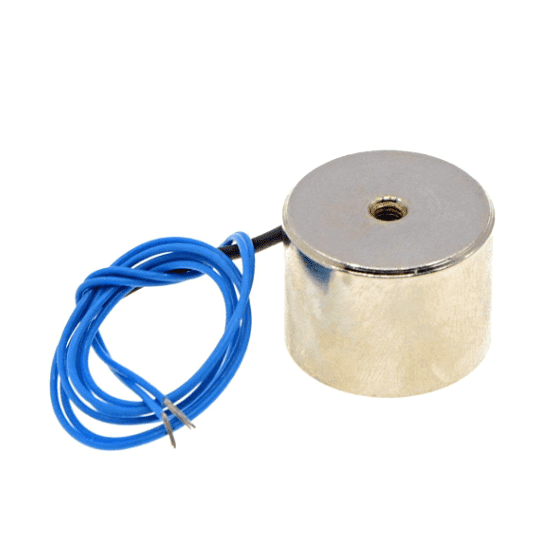DC 12V KK-P25/20 8KG Lifting Electromagnet – Strong 12V lifting solenoid for automation.-Solenoid Valve -Robocraze