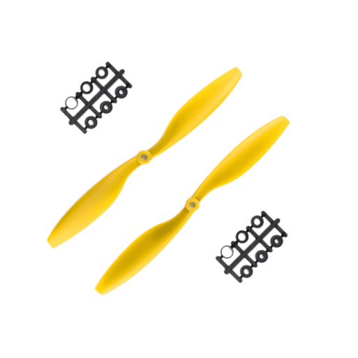 1 Pair Quadcopter 1045 Carbon Fiber CW CCW Yellow Drone Propeller for FPV Drones & Quadcopters -Robocraze