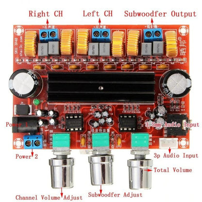 3 Channel Digital Subwoofer Amplifier Board-Robocraze
