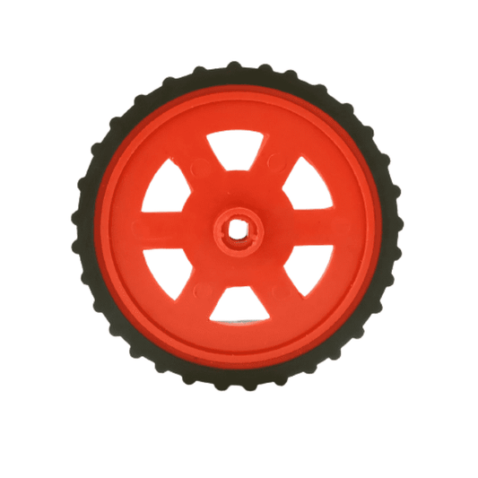Red BO Motor Wheel (Set of 4) – Sturdy BO motor wheels for projects. -Robot Wheels and Chassis -Robocraze