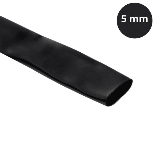 5mm Heat Shrink Tube Black - 1 Meter-Robocraze