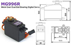 TowerPro MG996R Servo Motor 180 Degree with Metal Gear - Robocraze
