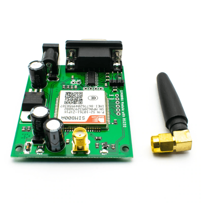 SIM800A LM317 with Antenna (GSM Finger) - ADIY - SIM800A GSM Module with LM317 & antenna for wireless IoT. -Robocraze