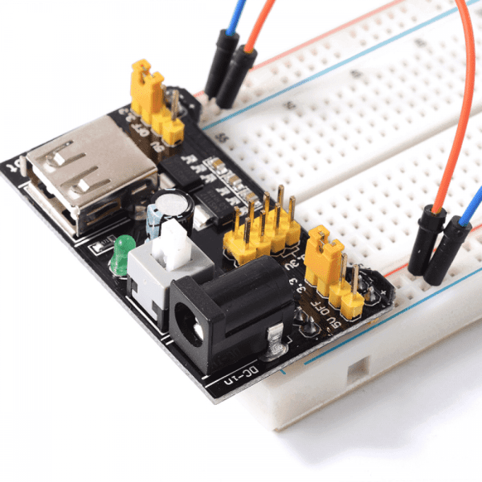 Breadboard Power Supply (3.3V-5V) – Regulated power module for breadboard projects. Electronic Components - Robocraze