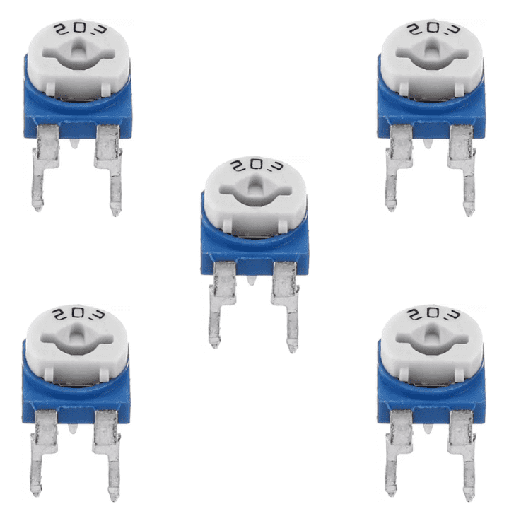 20K Cermet (Pack of 5) – Stable and accurate trimpots for circuit balancing - Electronic Components - Robocraze