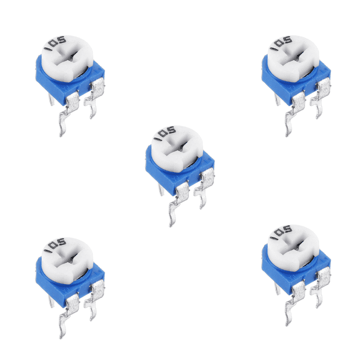 1M Cermet (Pack of 5) – High-precision potentiometers for tuning and calibration - Electronic Components - Robocraze