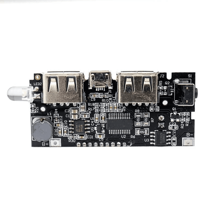 Dual USB 5V 1A 2.1A PCB Power Module – USB charger module with LCD. -Battery Charger -Robocraze