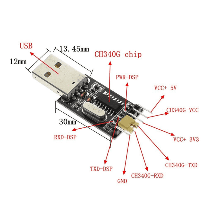 CH340G USB to Serial Converter-Robocraze