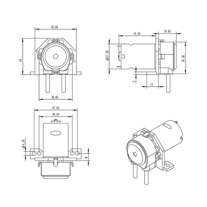 6V 5000RPM Peristaltic Dosing Pump-Robocraze