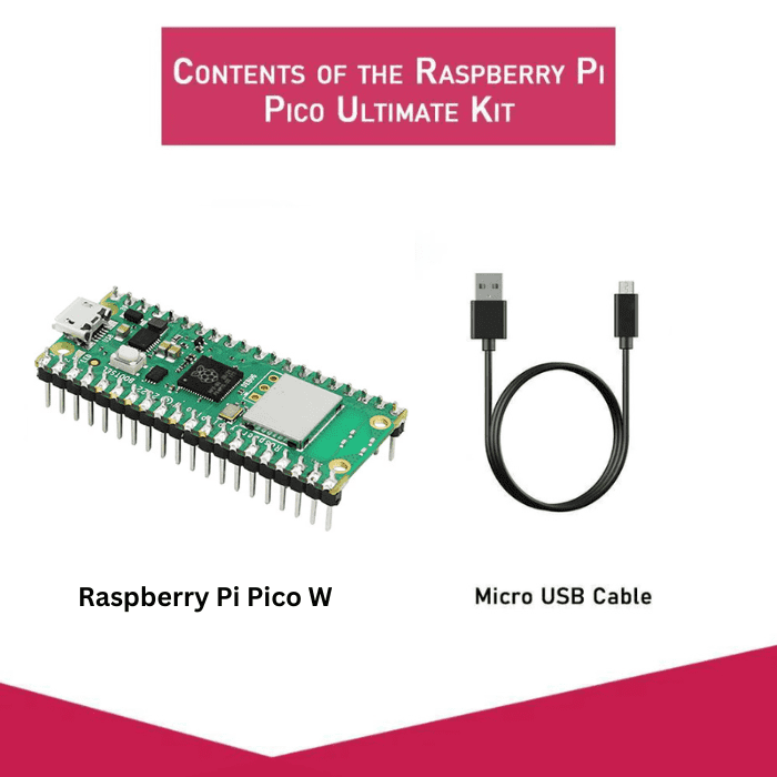 Raspberry Pi Pico W Ultimate Kit with Manual – Complete kit for IoT & wireless projects -Robocraze