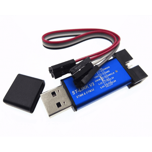 ST-Link V2 Debugger & Programmer USB – STM8 & STM32 debugger for firmware development. -Development Board -Robocraze