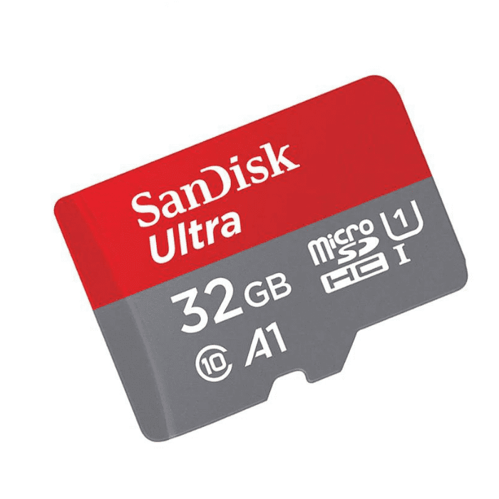 SanDisk 32GB Micro SD-SDHC Card – Essential Raspberry Pi SD card for OS & file storage. -Robocraze
