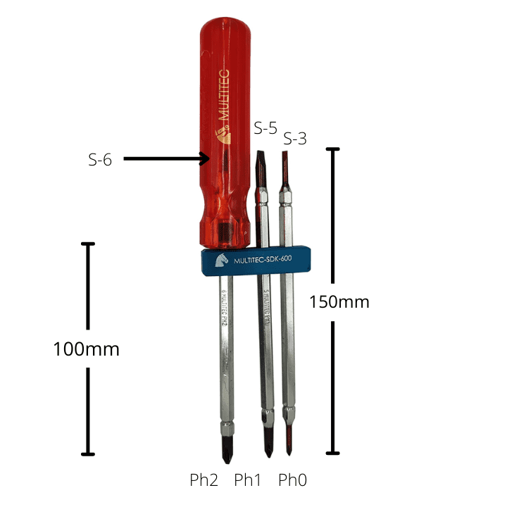 Multitec SDK-600 Screwdriver Set – Durable screwdriver set for electronics – screwdriver set - Hand Tool - Robocraze