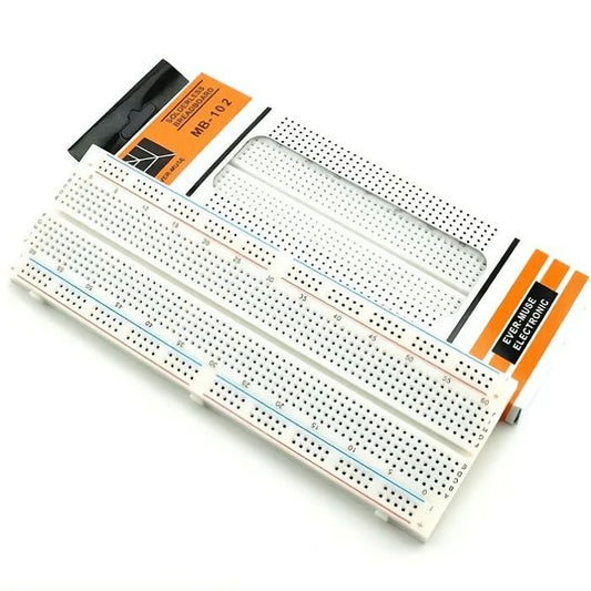 MB102 830 Points Solderless Breadboard for Arduino & DIY Projects - Electronic Components -Robocraze
