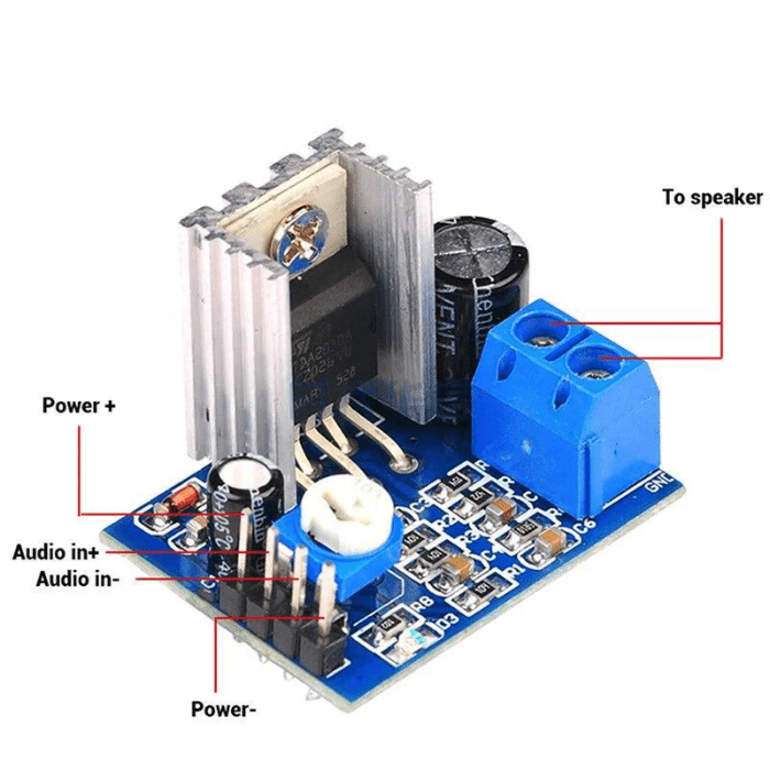 TDA 2030A Audio Power Amplifier Module – TDA2030A amplifier module for clear sound. -Amplifier Board -Robocraze