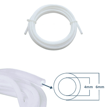 PTFE 4x6mm White Teflon Tube for 3mm 3D Printer Filament - 1 Meter (4mm ID X 6mm OD)-Robocraze