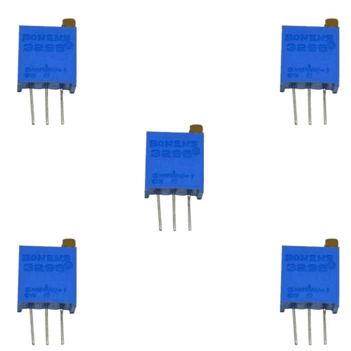 200K 3296W Trimpot (Pack of 5) – Long-lasting adjustable resistors - Electronic Components - Robocraze