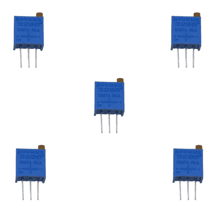 20K 3296W Trimpot (Pack of 5) – Adjustable resistors for fine-tuning circuits - Electronic Components - Robocraze