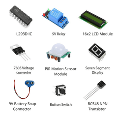 Arduino UNO 21-in-1 Starter Kit – Arduino Kits with 21 components for DIY projects. -Robocraze