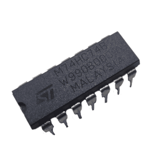 74HC74 Dual D-Type Flip-Flop IC – Dual D-type flip-flop IC for logic control. -Robocraze