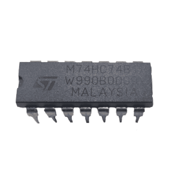 74HC74 Dual D-Type Flip-Flop IC – Dual D-type flip-flop IC for logic control. -Robocraze