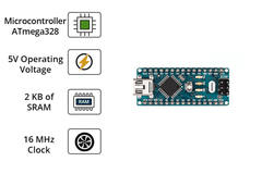 Arduino Nano Original – Classic ATmega328 board for compact projects. -Original Arduino Board -Robocraze