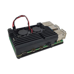 Raspberry Pi Metal Aluminum Case Black (4B) – High-performance Official Raspberry Pi Case. -Robocraze
