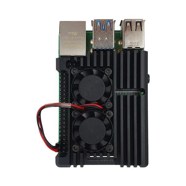 Metal Case with Heatsink & Fan for Raspberry Pi 4 Model B - DFRobot