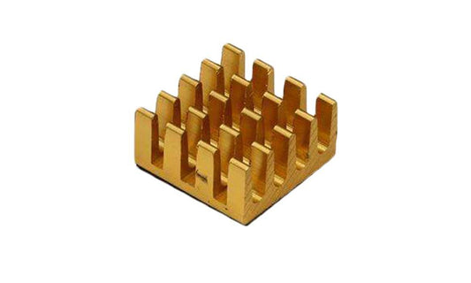 3 in 1 Gold Aluminum Heat Sink for Pi 4B – Heat sink for Raspberry Pi 4 cooling -Electronic Components - Robocraze
