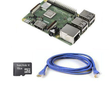 Raspberry Pi 3B+ Combo Kit (16GB SD card+ Ethernet Cable)-Robocraze