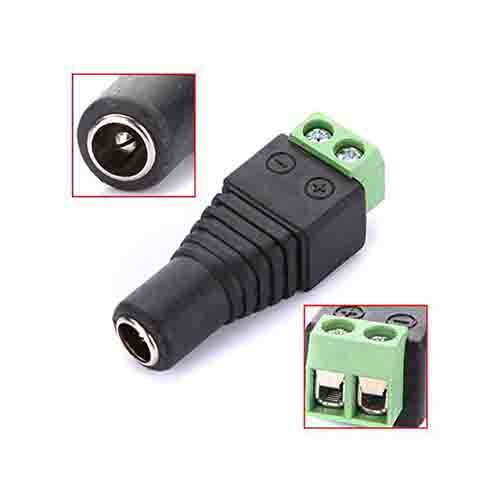 DC Power Female Plug Jack Adapter Connector – Secure female DC connector for circuits. Electronic Components - Robocraze