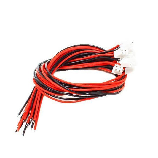 2.54mm pitch 2 pin JST Cable with Connector - (Pack of 10)-Robocraze