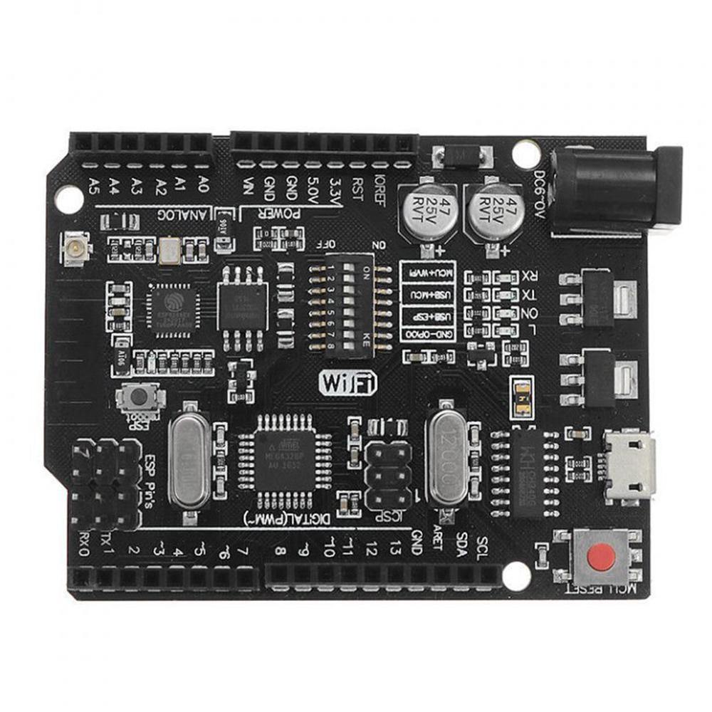 Arduino UNO+WiFi R3 – Smart Arduino Board with ATmega328P & ESP8266 for IoT. -Arduino Boards -Robocraze