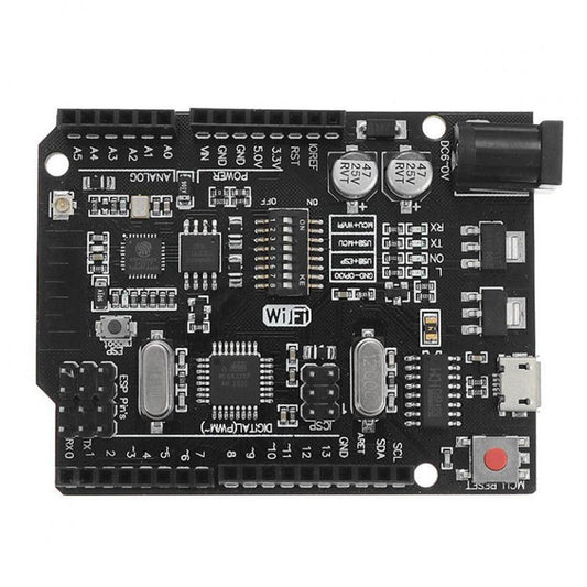 Arduino UNO+WiFi R3 – Smart Arduino Board with ATmega328P & ESP8266 for IoT. -Arduino Boards -Robocraze