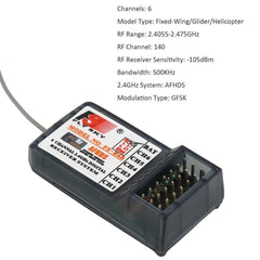 FlySky FS-R6B 6CH Receiver - Drone Transmitter and Receiver - Drone Remote for FPV Drones & Quadcopters - Robocraze