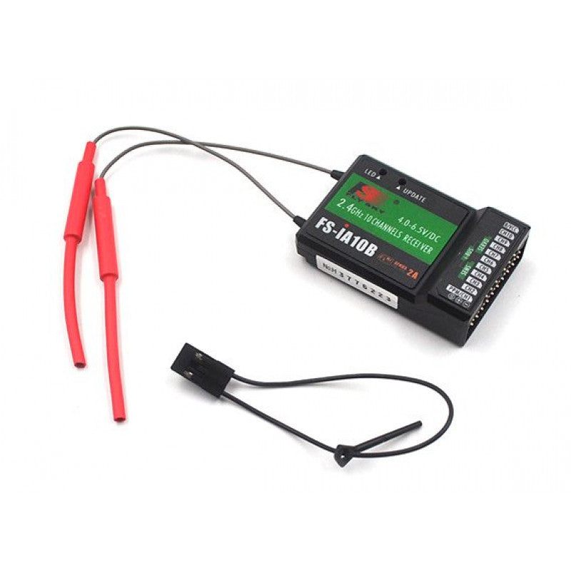 FlySky FS-iA10B 10CH Radio Receiver – FPV drone receiver for quadcopters. -Robocraze