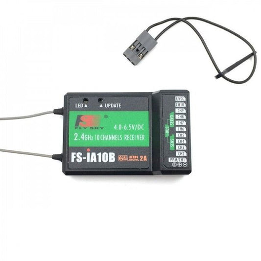 FlySky FS-iA10B 10CH Radio Receiver – FPV drone receiver for quadcopters. -Robocraze