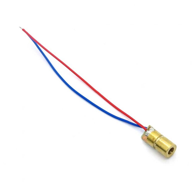650nm 6mm 5V DC Mini Laser Dot Diode Module - Compact laser diode for precision marking. -Laser Module -Robocraze